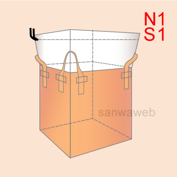 角型フレコン.N1-S1【N-GP4-C-50L】10枚／梱包 - ウインドウを閉じる